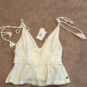 ROXY Simple Blossom Tank, brand new with tags on, white, size small